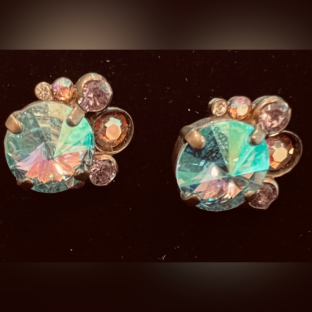 NEW Swarovski Crystal Earrings - colorful Gorgeous and VERY Unique? Deep colors!